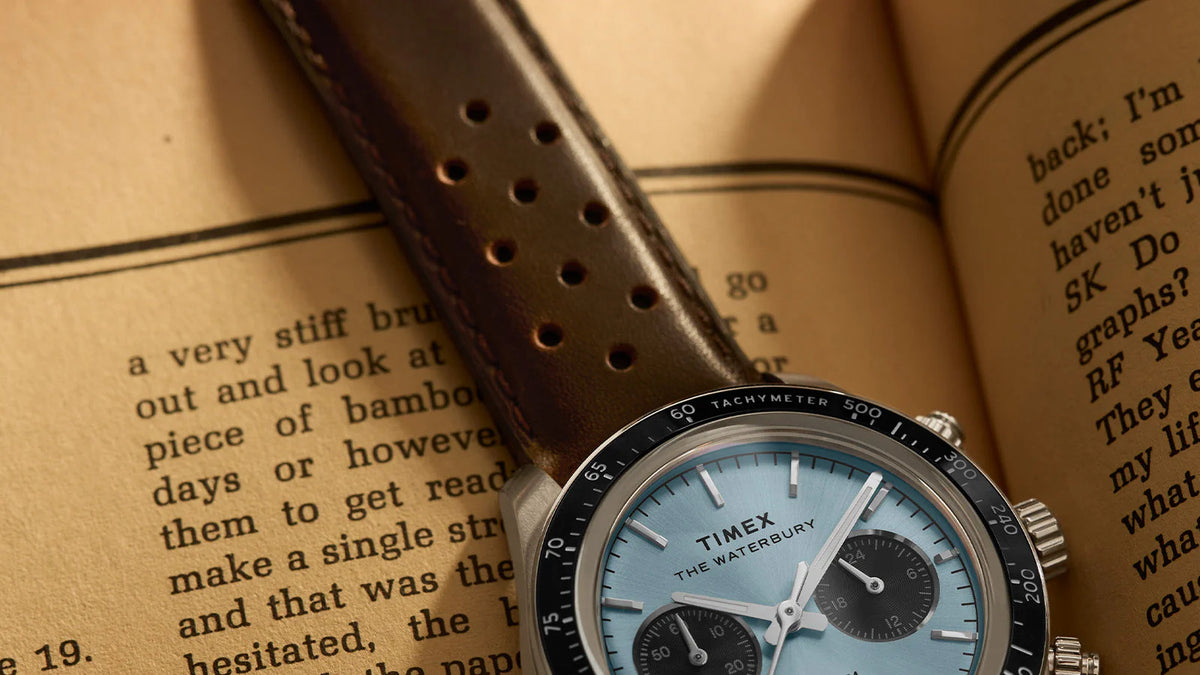 Timex® Waterbury Heritage Chronograph 39mm Ice Blue