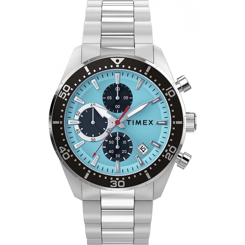 Timex Light Blue Dial Ridgefield Chronograph 42mm