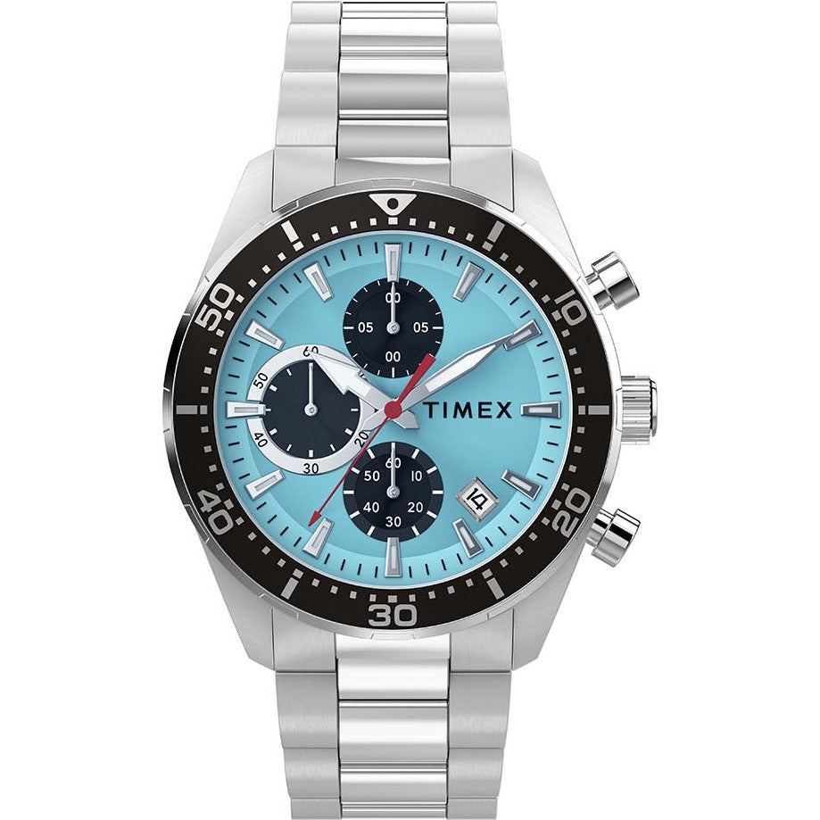 Timex Light Blue Dial Ridgefield Chronograph 42mm