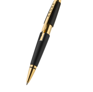 Cross Edge™ Matte Black Lacquer with Gold PVD Appointments Selectip® Rollerball Pen