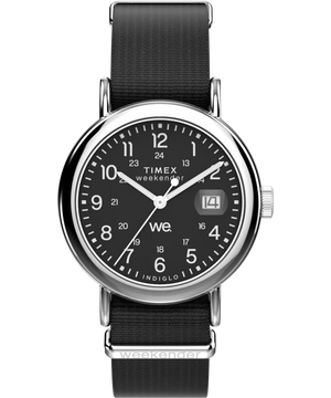 Timex® Weekender 37mm Fabric Strap Watch | Black