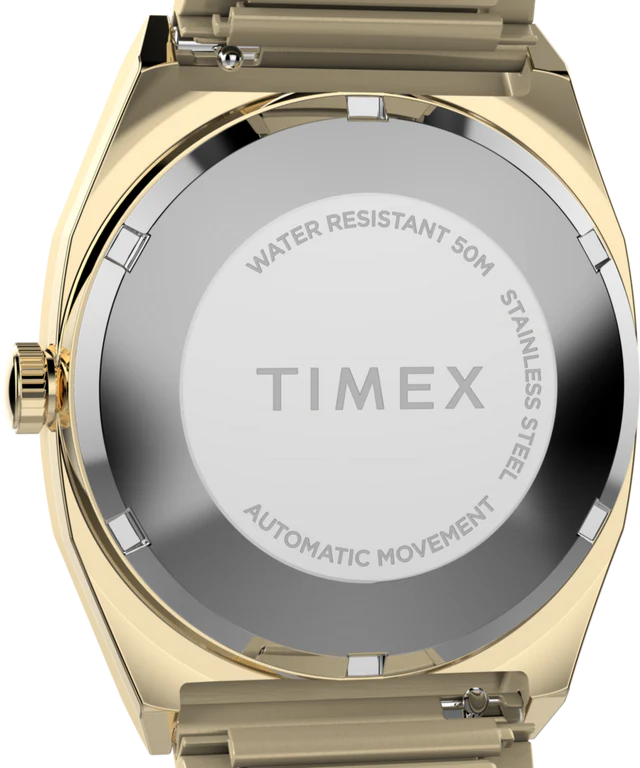 Timex® Automatic 1983 E Line 34mm Gold Tone Expansion Band Watch