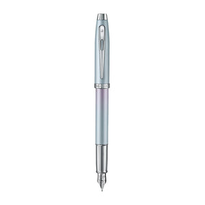 Sheaffer 100 9376 Expressions Blue and Pink Pearlised Gradient Fountain Pen with Chrome-plated Trims Fine Nib