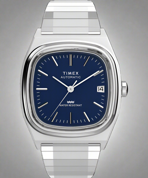 Timex® Automatic 1983 E Line 34mm Stainless Steel Expansion Band