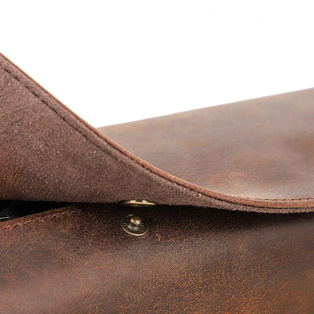 Genuine Leather Watch Roll Travel Case | 3 Watches | Coffee