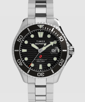 Timex® Deepwater Meridian 200 TW2W82000 44mm Stainless Steel Bracelet Watch