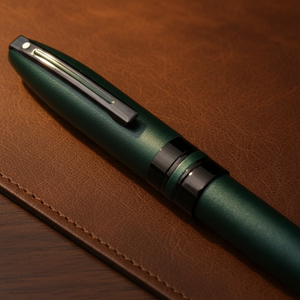 Icon Metallic Green with Gloss Black PVD Trim Ballpoint Pen