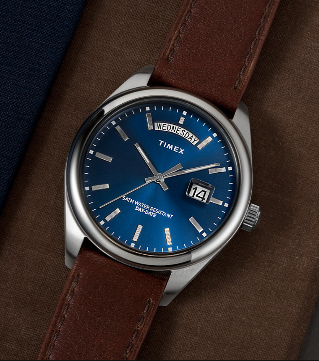 Timex® Legacy 41mm Leather Strap Watch
41 mm
